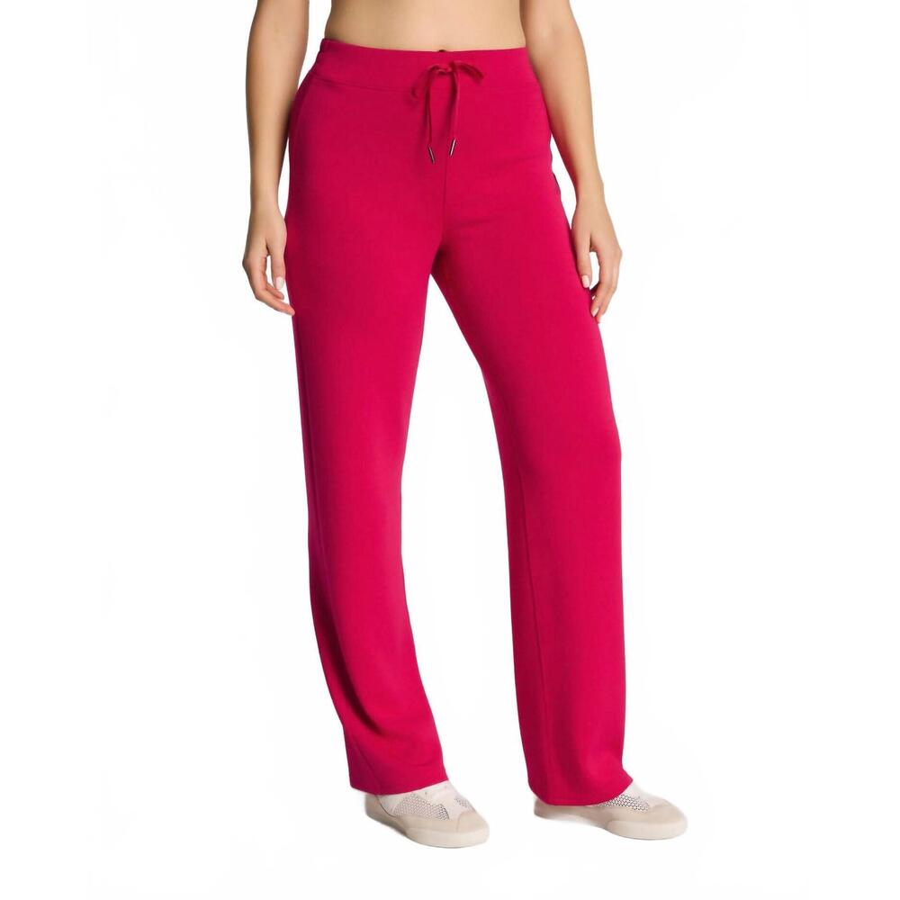 NEW SPANX airessential straight leg pants in fuschia - Picture 3 of 4